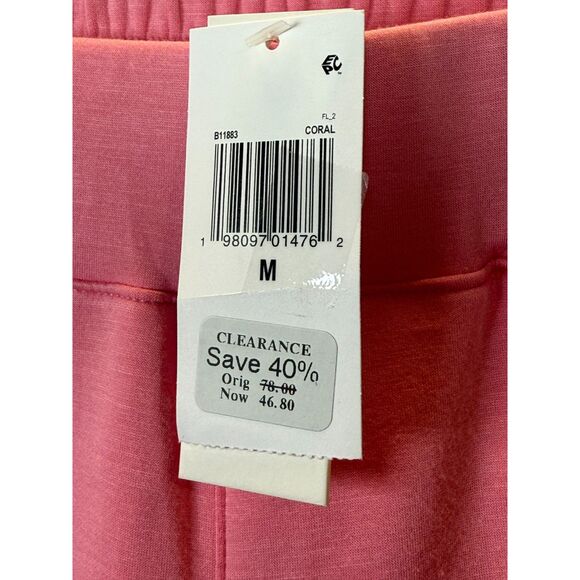 Vintage Havana Cloud Fleece Flare Pants Women’s Size Medium Coral Lounge Comfort - Picture 3 of 7